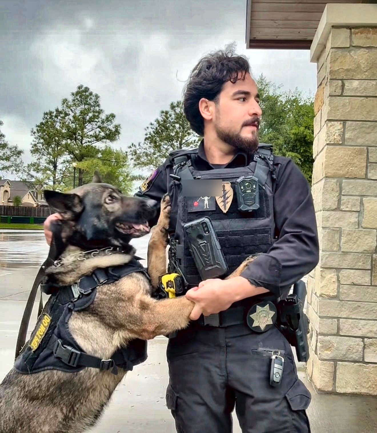 Black Force Security K9 unit on patrol